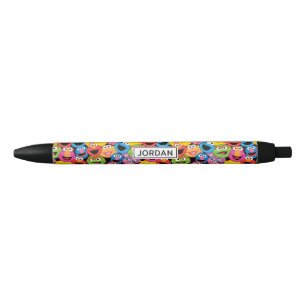 Sesame Street Character Faces Pattern Blue Ink Pen