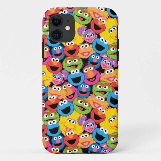 Sesame Street Character Faces Pattern Case-Mate iPhone Case (Back)