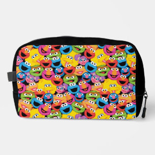Sesame Street Character Faces Pattern Dopp Kit