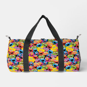 Sesame Street Character Faces Pattern Duffle Bag