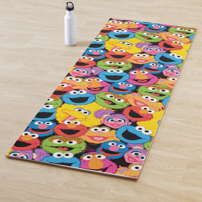 Sesame Street Character Faces Pattern Yoga Mat (In Situ)