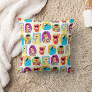 Sesame Street Character Fun & Colourful Pattern Cushion