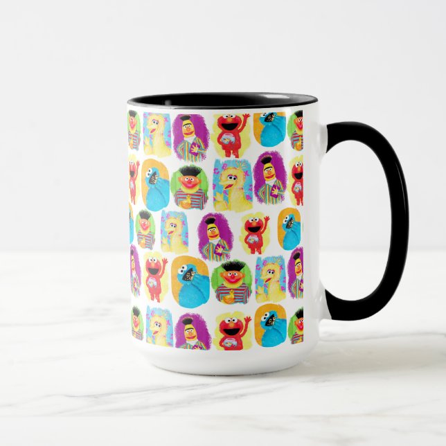 Sesame Street Character Fun & Colourful Pattern Mug (Right)
