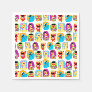 Sesame Street Character Fun & Colourful Pattern Napkin
