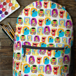 Sesame Street Character Fun & Colourful Pattern Printed Backpack
