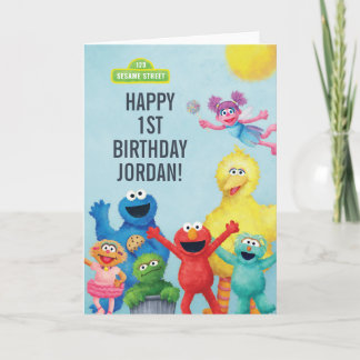 Sesame Street Character Illustration Birthday Card