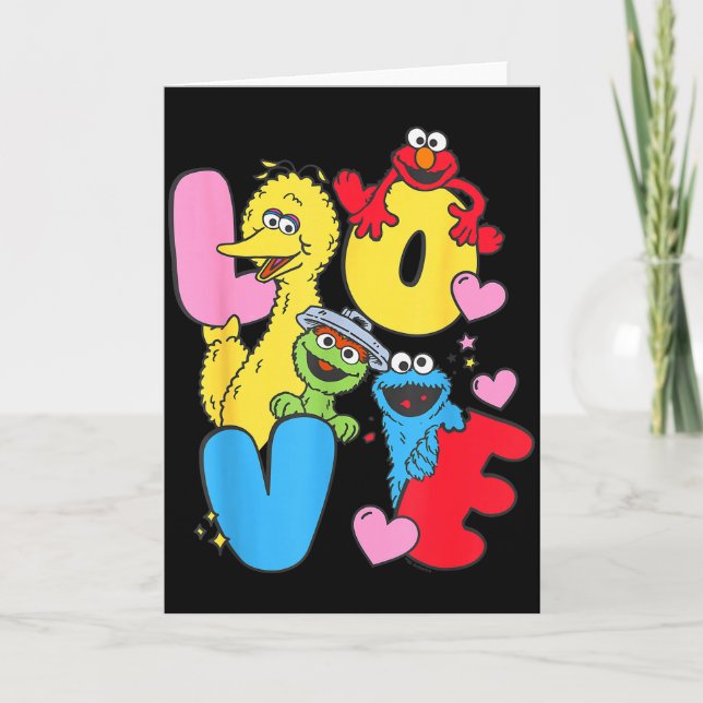 Sesame Street Character Love Valentine  Card (Front)