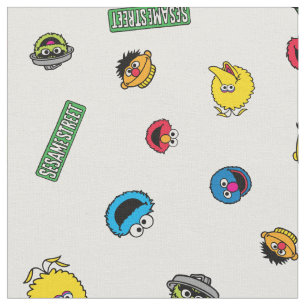 Sesame Street Character Pattern Fabric