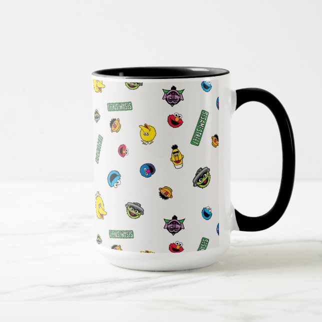 Sesame Street Character Pattern Mug (Right)