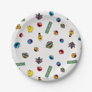 Sesame Street Character Pattern Paper Plate