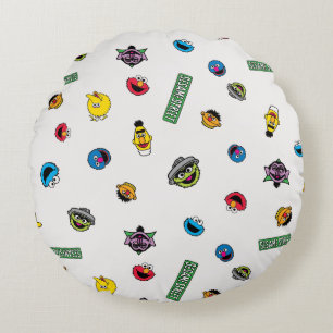 Sesame Street Character Pattern Round Cushion