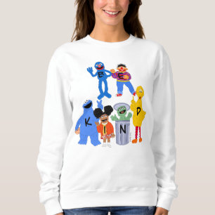 Sesame Street Characters Be Kind - Sign Language Sweatshirt