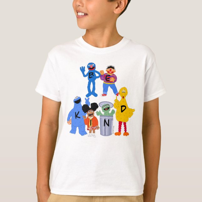 Sesame Street Characters | Be Kind - Sign Language T-Shirt (Front)