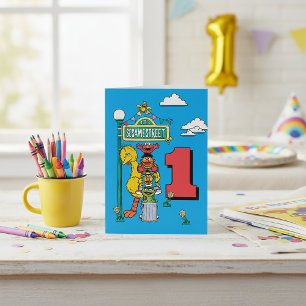 Sesame Street Characters Birthday Card