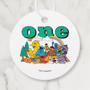 Sesame Street Characters & Street Sign Birthday Favour Tags