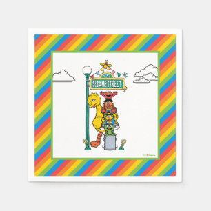 Sesame Street Characters & Street Sign Birthday Na Napkin
