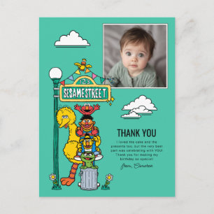 Sesame Street Characters & Street Sign Thank You P Postcard