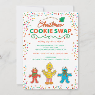 Sesame Street Christmas Cookie Exchange Holiday Card