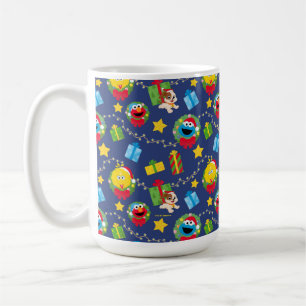 Sesame Street Christmas Lights Pattern Coffee Mug