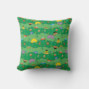 Sesame Street Christmas Lights Pattern Cushion