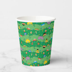 Sesame Street Christmas Lights Pattern Paper Cups