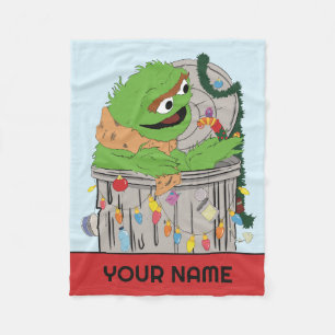 Sesame Street   Christmas Oscar the Grouch Fleece Blanket