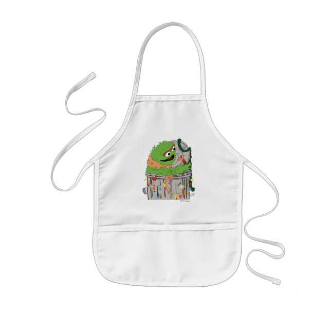 Sesame Street | Christmas Oscar the Grouch Kids Apron (Front)
