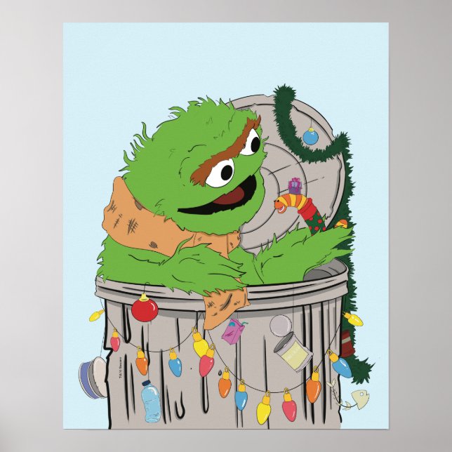 Sesame Street | Christmas Oscar the Grouch Poster (Front)