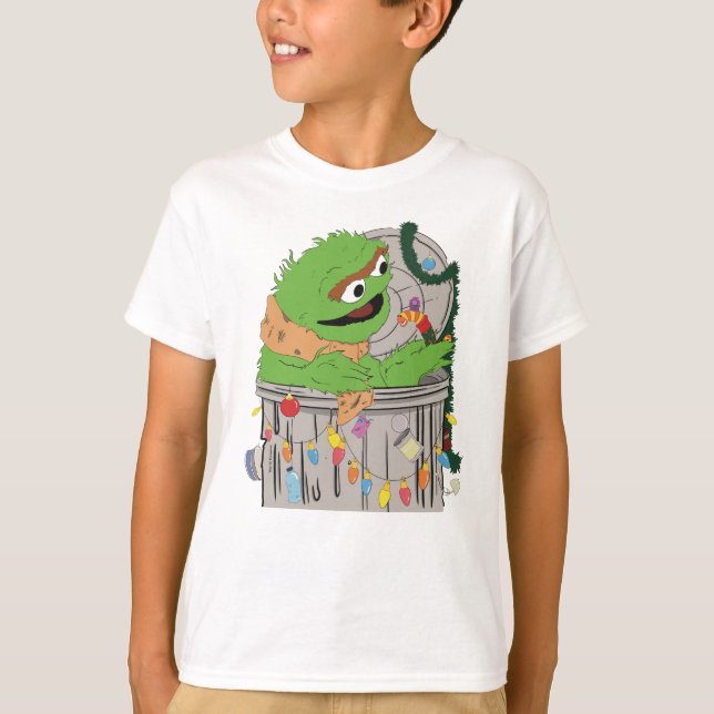 Sesame Street | Christmas Oscar the Grouch T-Shirt (Front)