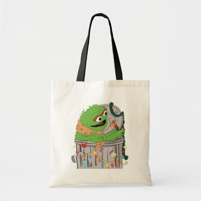 Sesame Street | Christmas Oscar the Grouch Tote Bag (Front)