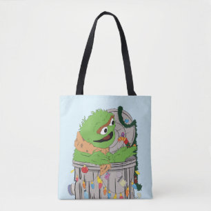 Sesame Street   Christmas Oscar the Grouch Tote Bag