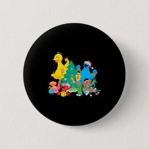 Sesame Street Christmas Pals  6 Cm Round Badge
