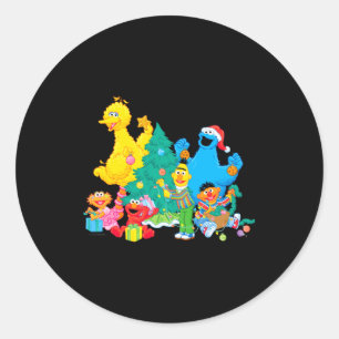Sesame Street Christmas Pals Classic Round Sticker