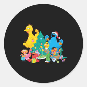 Sesame Street Christmas Pals Classic Round Sticker