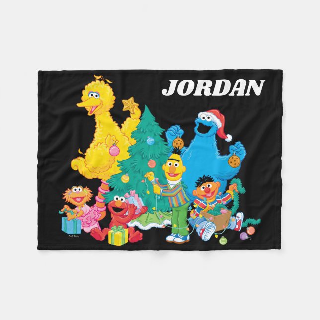 Sesame Street | Christmas Pals Fleece Blanket (Front (Horizontal))