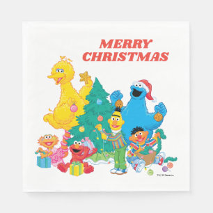 Sesame Street   Christmas Pals Napkin