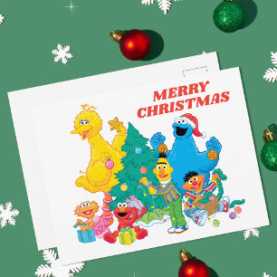 Sesame Street Christmas Pals Postcard