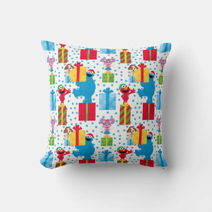 Sesame Street Christmas Presents Pattern Cushion