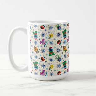 Sesame Street Christmas Snowflake Pattern Coffee Mug