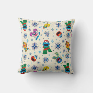 Sesame Street Christmas Snowflake Pattern Cushion