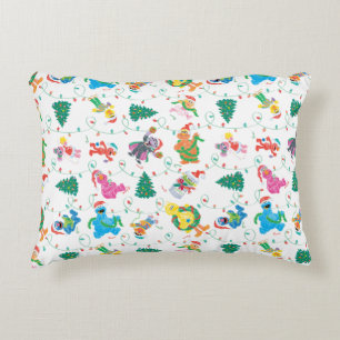 Sesame Street Christmas Tree Pattern Decorative Cushion