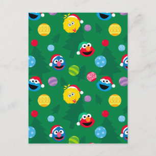 Sesame Street Christmas Tree Pattern Postcard