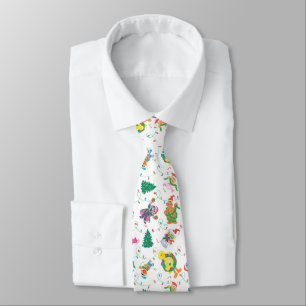 Sesame Street Christmas Tree Pattern Tie