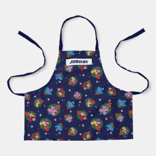 Sesame Street Christmas Wreath Pattern Apron