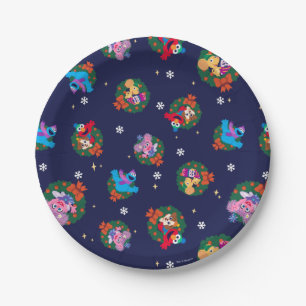 Sesame Street Christmas Wreath Pattern Paper Plate