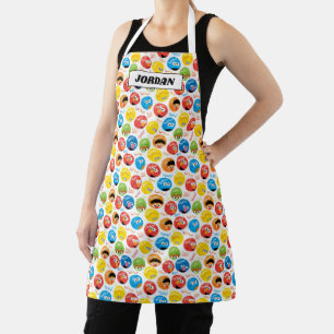 Sesame Street Circle Character Pattern Apron