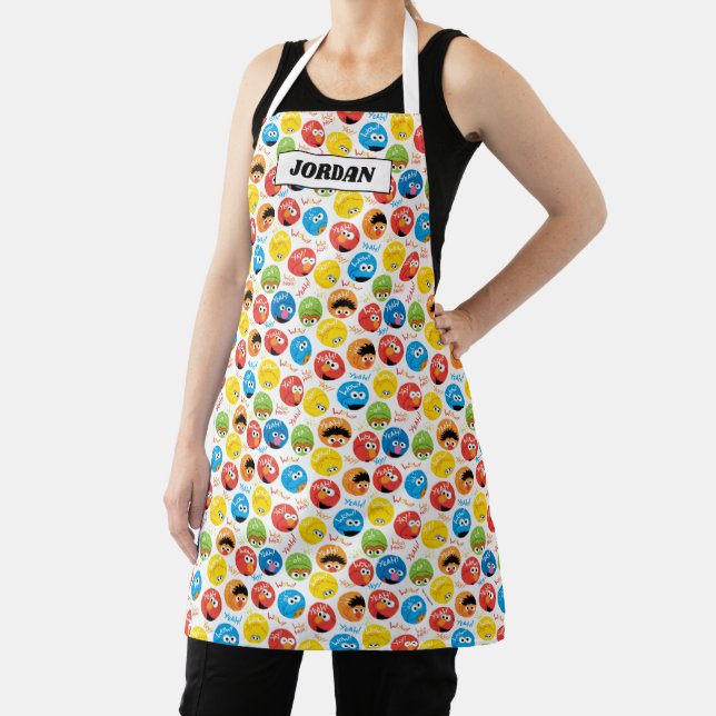 Sesame Street Circle Character Pattern Apron (Insitu)