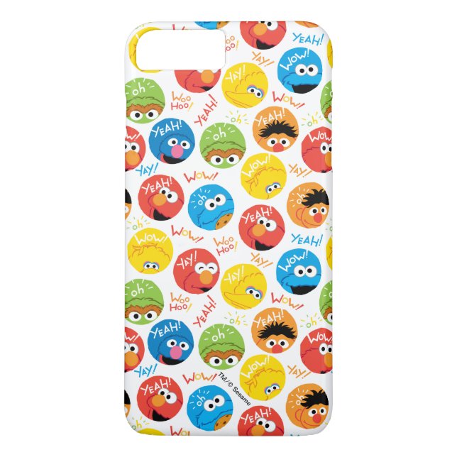 Sesame Street Circle Character Pattern Case-Mate iPhone Case (Back)