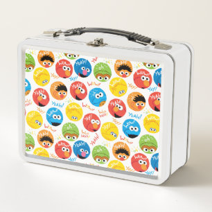 Sesame Street Circle Character Pattern Metal Lunch Box