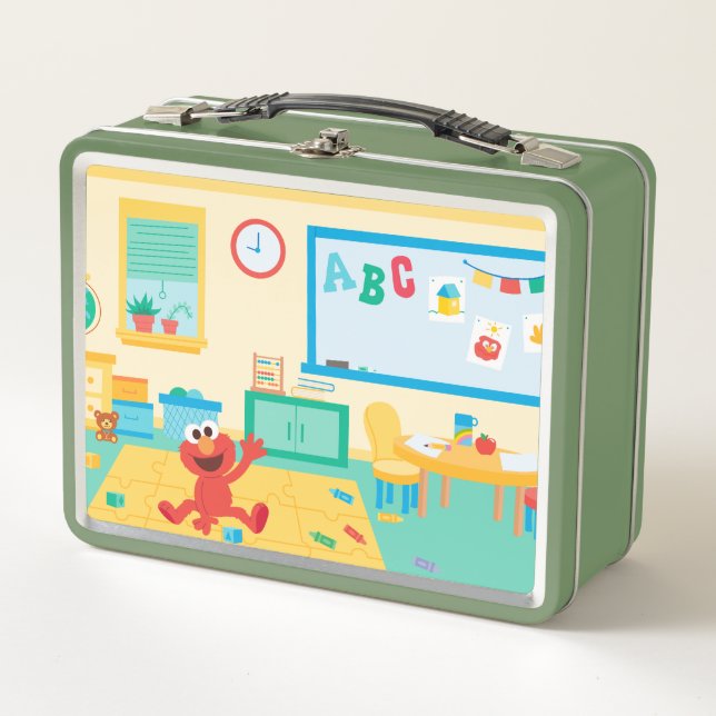 Sesame Street | Classroom Scene Metal Lunch Box (Front)